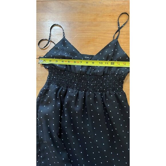 lambina black/white chiffon like spaghetti strap maxi sundress juniors sz M - Picture 7 of 7